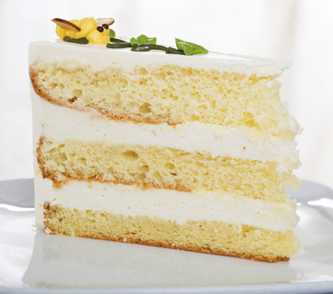 Three layer Vanilla Cake with Vanilla Frosting