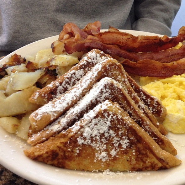 Two Eggs French Toast Beacon with Home Fries