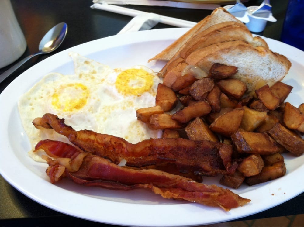 Two Eggs Beacon Toast and Home Fries